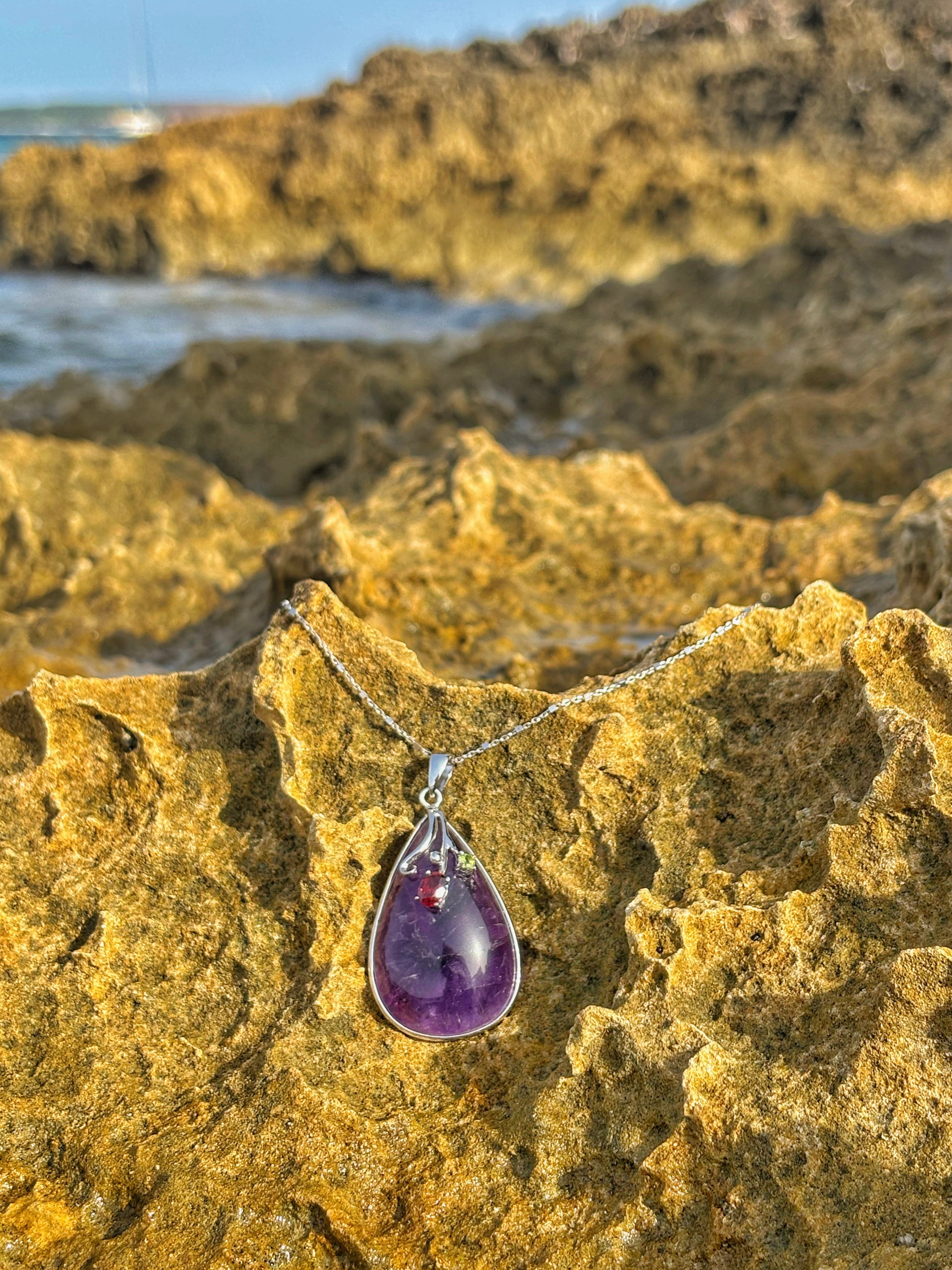 Collana Goccia d’Ametista