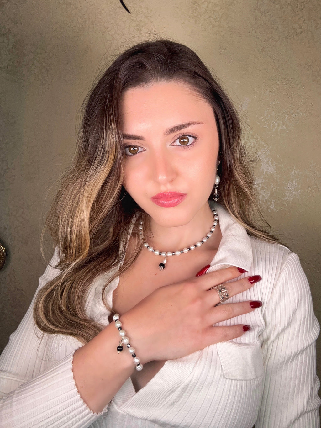 Bracciale Bianco Amuleto