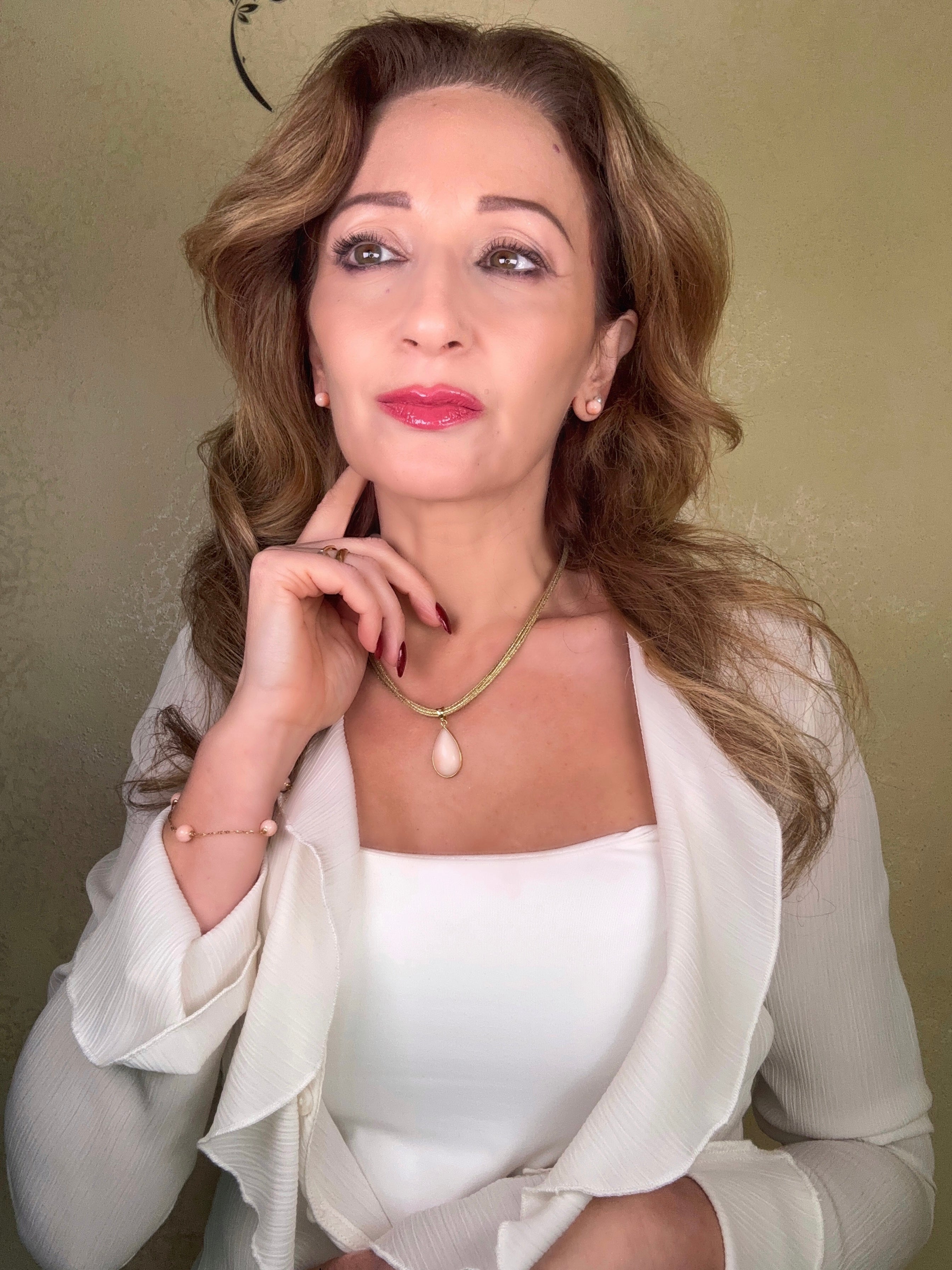Collana Goccia Rosa
