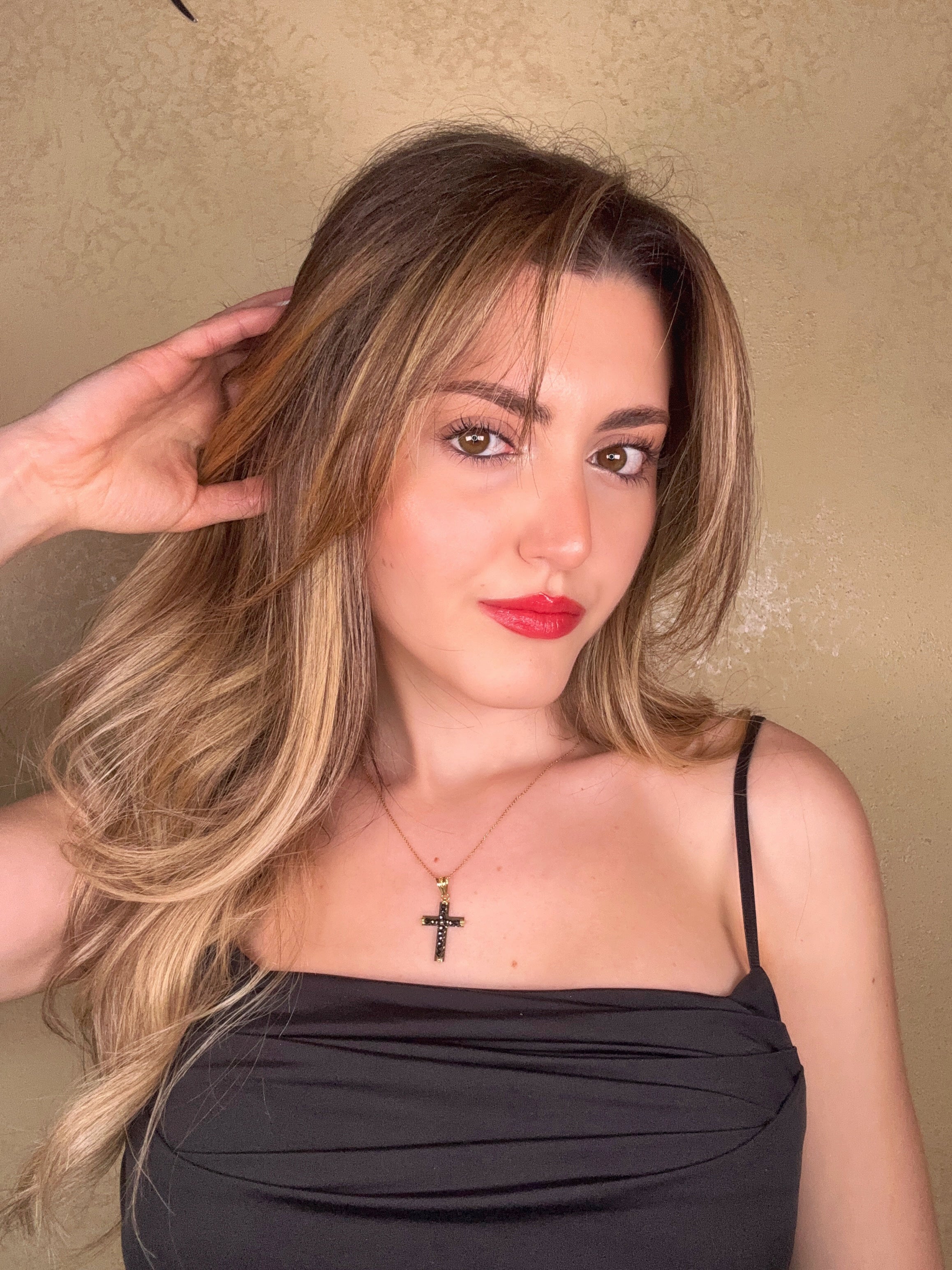 Collana Croce Ematite