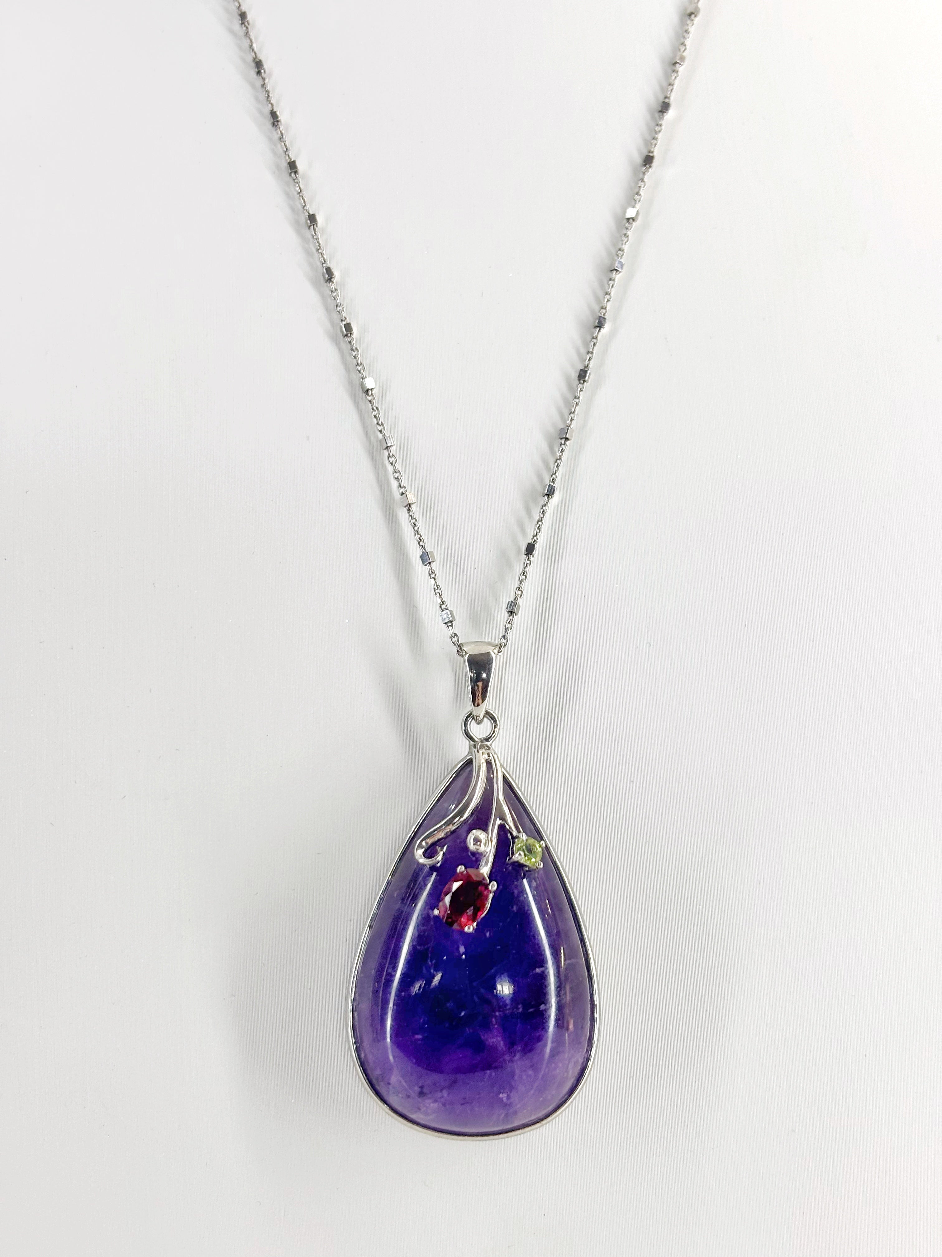 Collana Goccia d’Ametista
