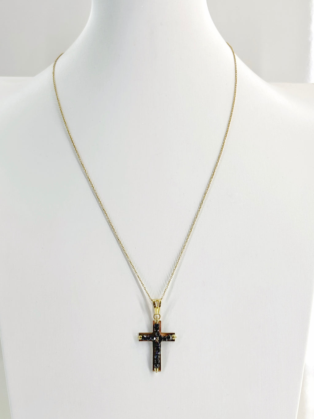 Collana Croce Ematite