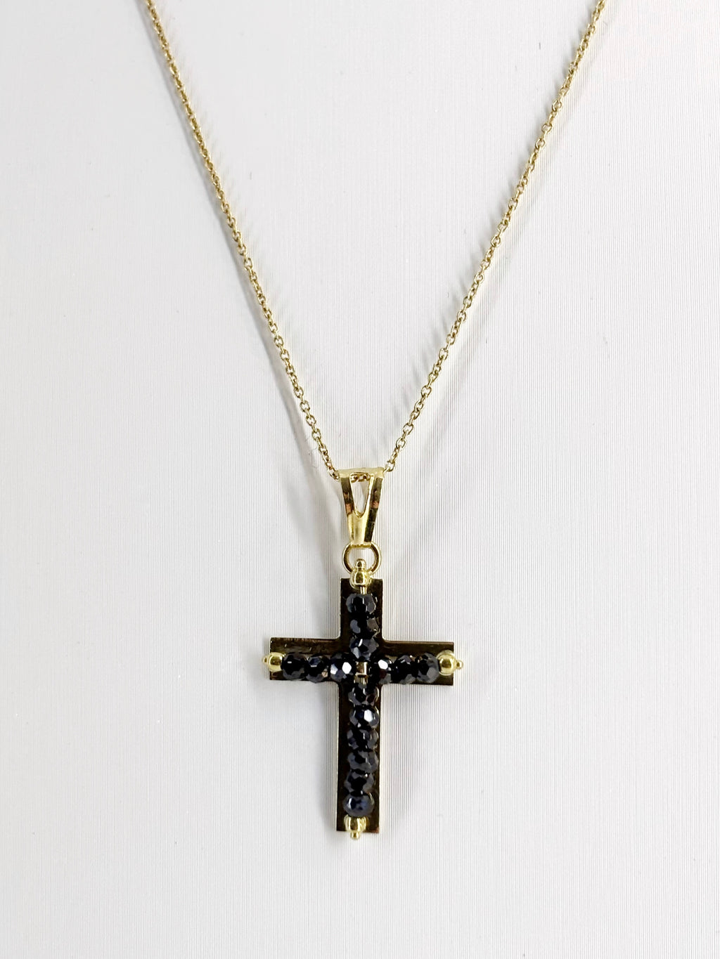 Collana Croce Ematite