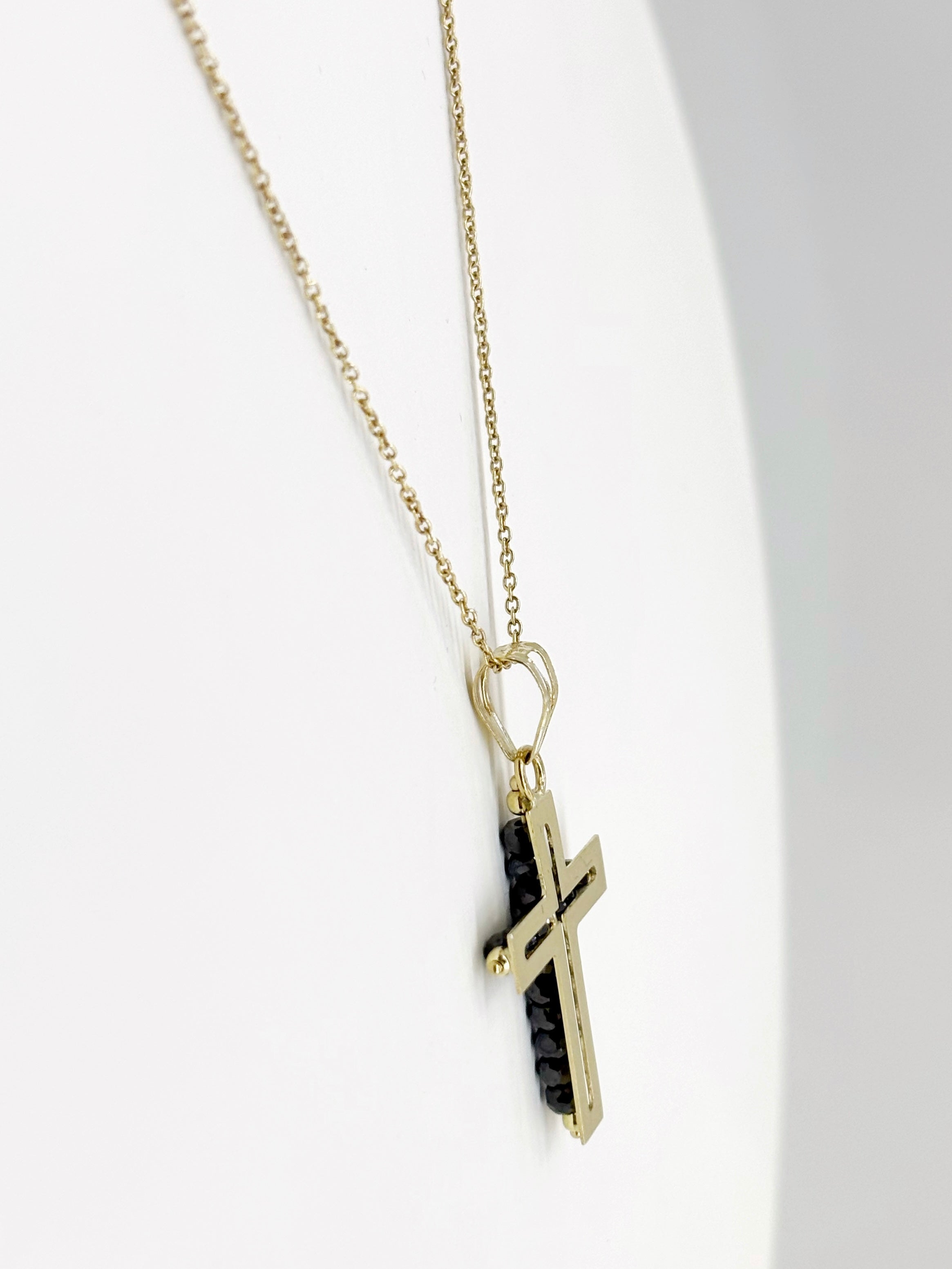 Collana Croce Ematite
