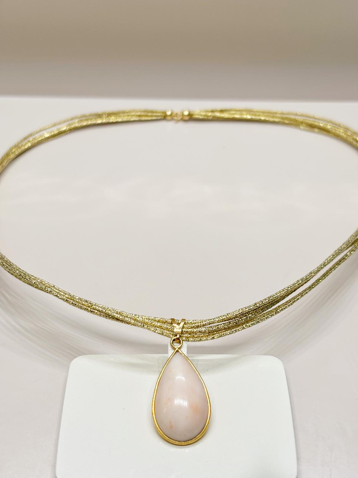 Collana Goccia Rosa