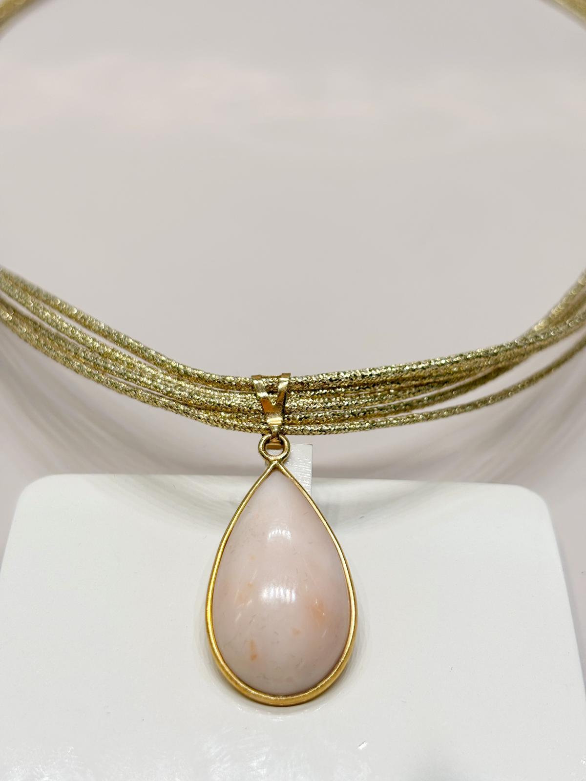 Collana Goccia Rosa