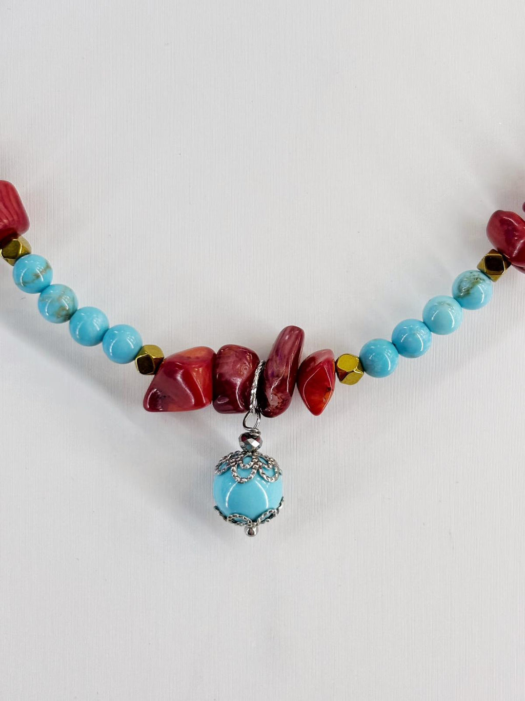 Collana Turchese e Corallo